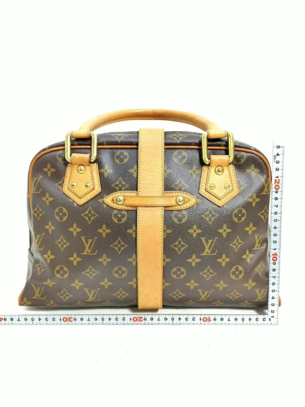 Authentic Louis Vuitton Manhattan GM Monogram Canvas Satchel Top Handle Bag - Picture 3 of 16